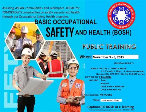 Basic Occupational Safety and Health (BOSH) Training for Safety .